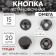Installation button, omega (o-shaped), d = 15 mm, black nickel color