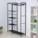 Wardrobe system with shelves "Valencia 1", steel, 109 × 30 × 155.5 cm, black color