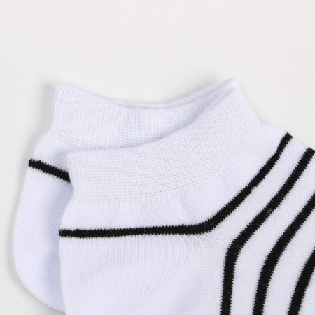 Women's socks, white/black stripes, size 23-2