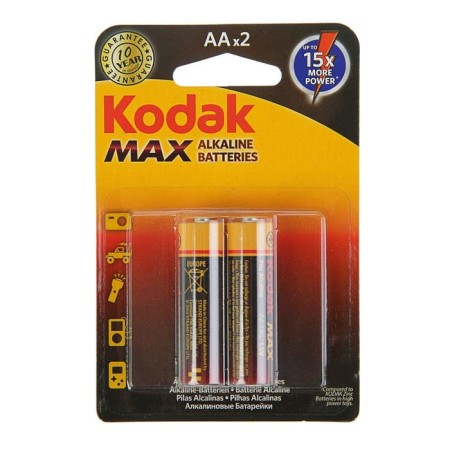 Battery alkalin Kodak Max, AA, LR6-2BL, 1.5V, blister, 2 pcs.-3