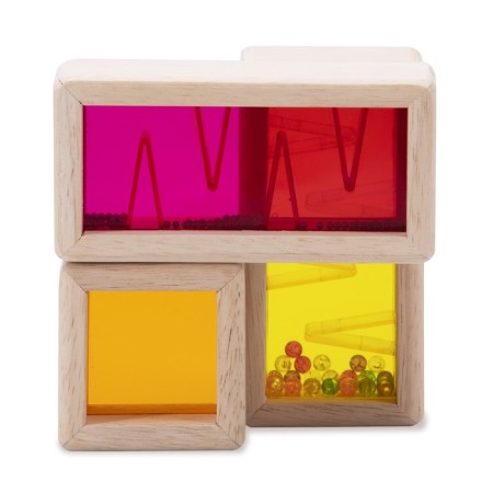 Game set of wooden rainbow blocks "Dawn", with a sound effect-3