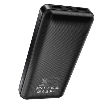 External battery Hoco J72A, Li -Pol, 20,000 mAh, Microusb/Type -C - 2 A, 2 USB - 2 A, black-2