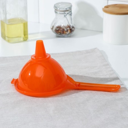 Funnel, d = 11 cm, length with a handle 22 cm, color mix
