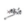 Bath mixer "RMS" SL118-140P, pour 350 mm, shower set, zinc, chromium