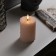 LED candle twisted pink, 7.5 × 12.5 × 7.5 cm, plastic, wax, batteries AAAX2 (not complete), glow warm white