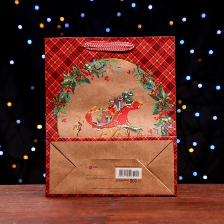 Gift package "New Year's sleigh" 26 x 32 x 12 cm-1
