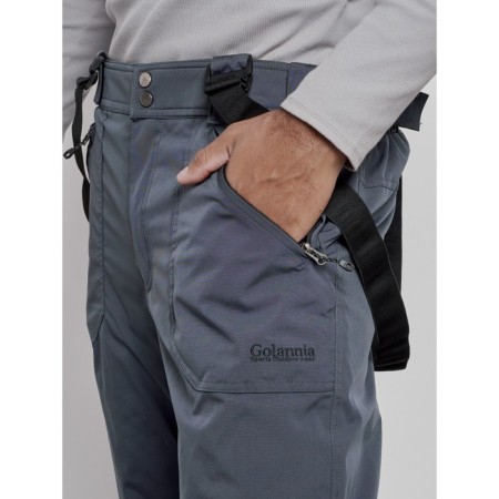 Semi-combinezone ski insulated male winter, size 52, dark gray color-13