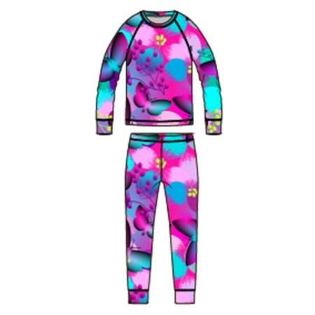 Thermal complex for girls: trousers, sweatshirt, height 98 cm-5