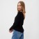 Jumper (Longsliv) on one shoulder female minku: Basic line color black, rr 48