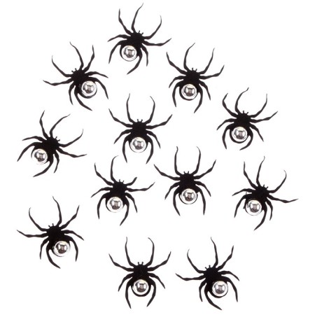 Silver spiders, set 12 pieces-5