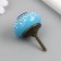 Pen for the casket ceramics, metal "White pattern on blue" 4.1x4.1x6 cm