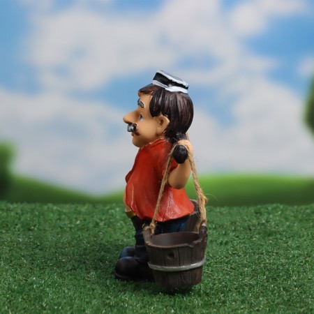 Garden figure "Grandpa with buckets" 20x7x19cm-2