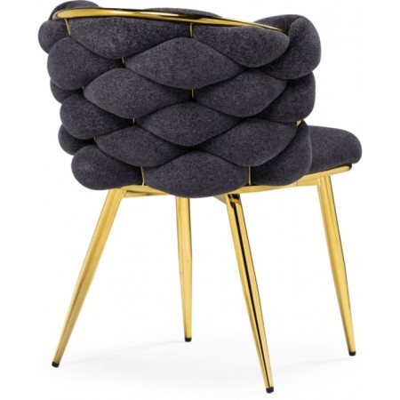 STULL OF A Metal Carcass Rendi Metal/Fabric, Gold/Gray 64x70x77 cm-3