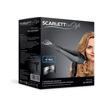 Claus Scarlett SC-HD70I59, 2000 W, 2 speeds, 3 temperature conditions, black-2