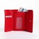 Women's wallet on the button, red color