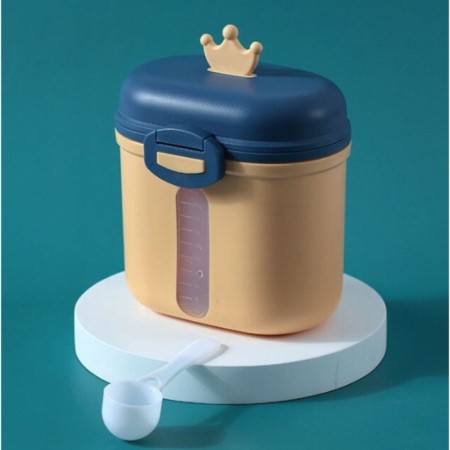 Container for storage of baby food "Crown", 360 gr., Yellow color
