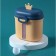 Container for storage of baby food "Crown", 360 gr., Yellow color