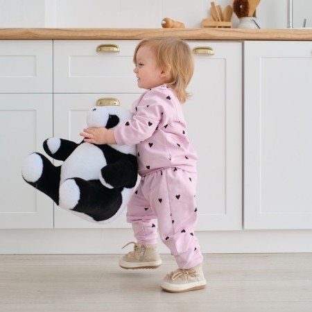 Costume: sweatshirt and pants crumb I am "hearts", height 62-68 cm, pink-2