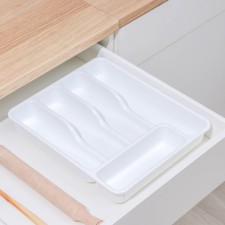 Tray for cutting devices sliding, white color