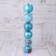 Set of balls plastic D-8 cm, 6 pcs "Winter House" Blue