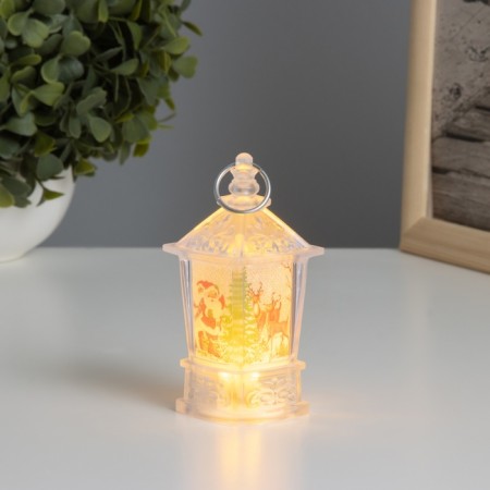 Lamp "Santa Claus and Deer" 3hlr44 4x4x9cm-1