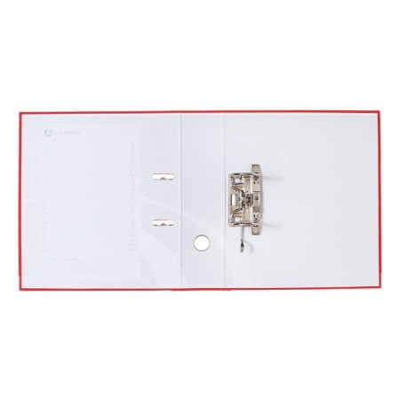 A4, 75 mm registrar, calligrata, PVC, embossing "Len", metal edging, pocket for a spine, collected, red, mix-3