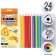 Pencils 24 Calligrata colors, sharpened, trihedral, plastic, cardboard packaging, euro -hungering
