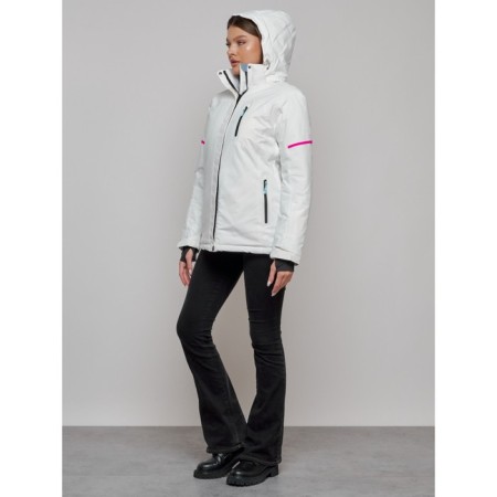 Ski jacket female, size 42, white color-13