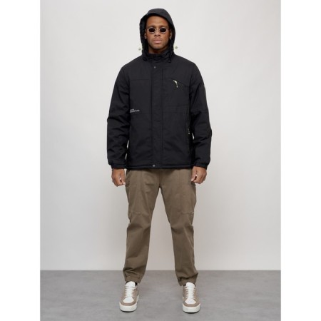 Sports male jacket, size 52, black color-9