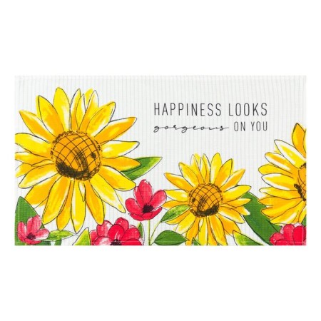 Towel kitchen shade Happiness look 35x60 cm, 100% cotton, 160g/m2-1