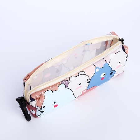 School backpack from textiles on a zipper, 3 pockets, pencil case, color colorful color-9