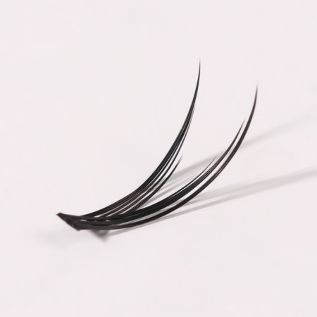 A set of overhead eyelashes "Lastochkin tail", bundles, 12 mm, thickness 0.1 mm, bend C, 12 D-4