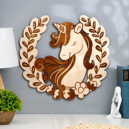 Wall panel "unicorn" 40 x 40 cm