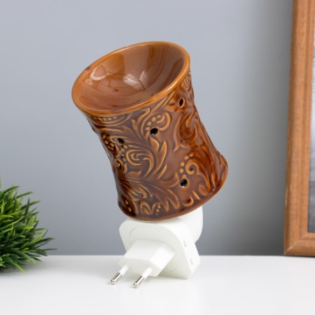 Spinker "pattern" dark brown 7.8x7.8x12 cm-4