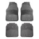 Car carpet carpet-ACM-RCM-03 car rugs, with pile inserts, gray/black, set 4 pcs