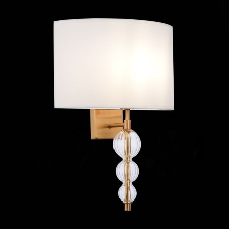Wall lamp EVOLUCE. Sle105711-01. Ramer. 1x40 W, E14, 28x39 cm, brass color, transparent-1