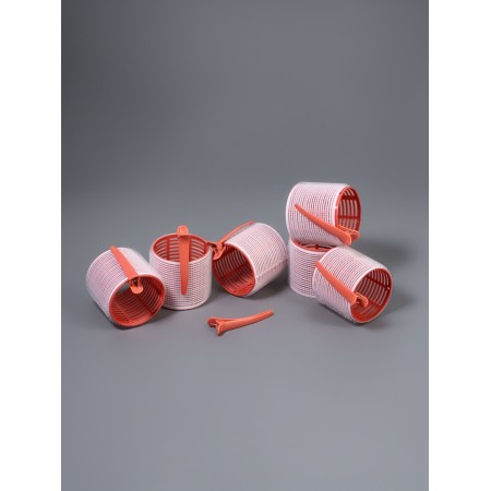 Biguida Velcro s/clamp D6.5cm (nab 6pcs price per nab) peach package