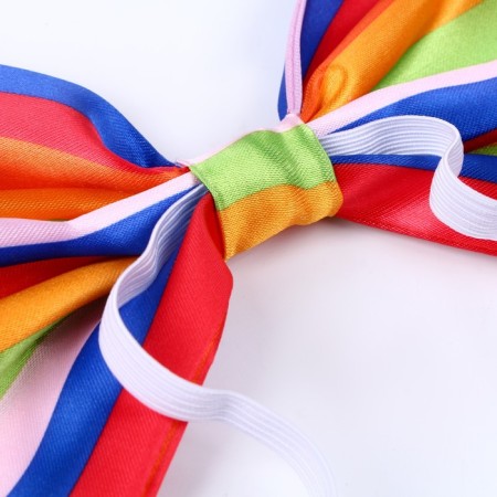 Elastic carnival bow, horizontal strips-3