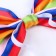 Elastic carnival bow, horizontal strips