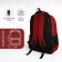 Youth backpack with a zipper, 4 pockets, burgundy color
