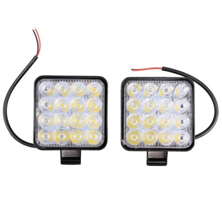 Farah LED SkyWay Off Road, square, 12 iv/24 V, 2 pcs, 16 diodes, 85x85 (102) x17 mm