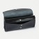 Women's wallet on the button, black color