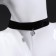 Choker "Strazinka" circle, white color in silver, 33 cm