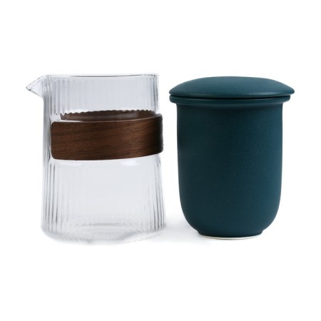 A set for a tea ceremony of 4 items per 2 people: a cup of 55 ml, a kettle 400 ml-6