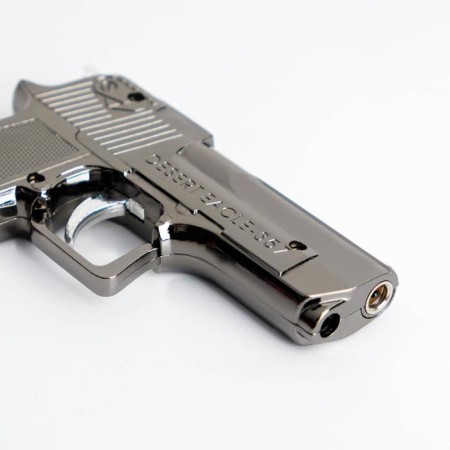 Gas lighter "Desert Eagle" with a laser pointer, black 6x9 cm-2