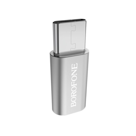 Adapter Borofone BV4, microUSB - type -C, silver-5