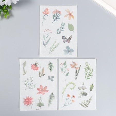 Stickers "Field flowers" set 3 sheets mix 10.4x14.7 cm-2
