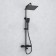 The shower system wasserkraft a299.255.130.bm Thermo, tropical shower, thermostat, black