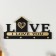 Hooks Decorative wood "House with heart" Black, mirror 2.8x3.8x16.8 cm