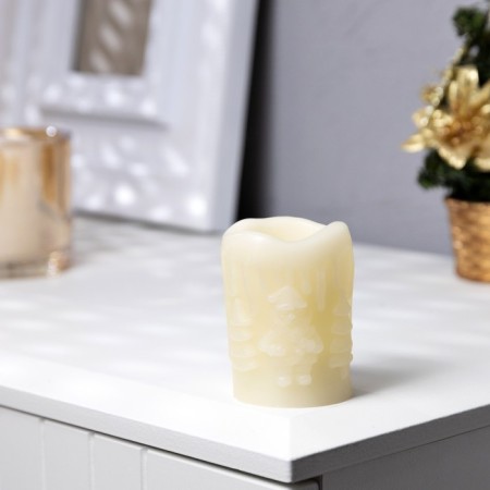 LED figure "Candle" 4.5 × 7.5 × 4.5 cm, plastic, batteries AG13x3, glow warm white-1